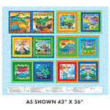 Dino Friends Book Panel 36" for Benartex