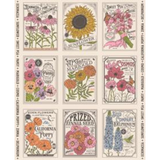 My Secret Garden Vintage Seed Panel 36" by Stacy Iest Hsu for Moda Fabrics