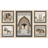 Tiny Trots Block Panel 24" by Shelly Comiskey for Henry Glass Fabrics