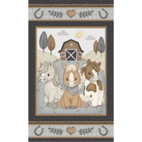 Tiny Trots Pony Panel 24" by Shelly Comiskey for Henry Glass Fabrics