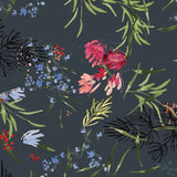 Meadow Floral Slate 108" Wide Quilt Backing