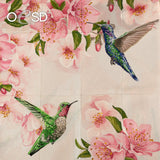 Spring Hummingbirds Tiling Scene OESD