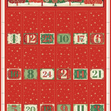Adorn Advent Calendar Panel 24" by Makower UK for Andover Fabrics