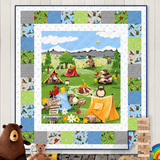 Barron Goes Camping Panel Squared Quilt Kit 59" x 65"