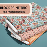 Block Print Trio by Sumit Gill for Mia Presley Designs