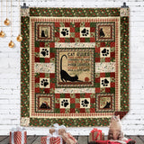 Christmas Tails Deck the Paws Cat Quilt Kit 64" x 70"