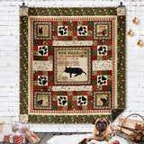 Christmas Tails Deck the Paws Dog Quilt Kit 64" x 70"