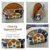 Clam Up Zippered Pouch