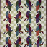 Cotton Shot Parrots Quilt Kit 72 inches x 88 inches