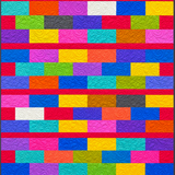 Cross Stitch Texture II Bricklayer Quilt Kit 57 1/2" x 73 1/2"