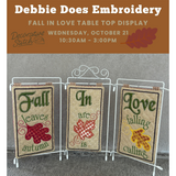 Debbie Does Embroidery: Fall In Love