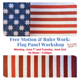 Free Motion and Ruler Work Flag Panel Workshop