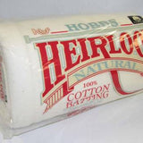 Heirloom Natural Unbleached Cotton Batting Queen 90in x 108in