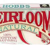 Heirloom Natural Unbleached Cotton Batting Crib 45in x 60in