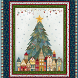 Nordic Holiday Village Snowy Night Quilt Kit 41" x 49"