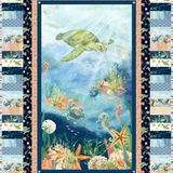 Ocean Life On Key Quilt Kit 42" x 60"