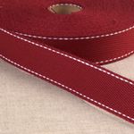 Cotton Webbing Burgundy w. Stitches