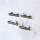 Four Pack Handmade Labels Gunmetal
