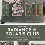 September Baby Lock Solaris & Radiance Club Class