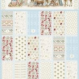 Silent Night Advent Calendar Panel 24" by Watercolour Heart for Moda