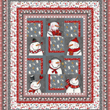 Snow Folks Squared and Framed Quilt Kit 58" x 68"