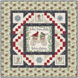 When Snow Falls Panel & Chain Light Version Quilt Kit 65 1/2" x 65 1/2"