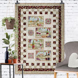 Wine Tasting 3yd and A Panel Quilt Kit 46 inches x 66 inches
