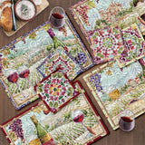 Wine Tasting Placemats and Coasters Kit