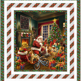 Winter Wonder Fireside with Santa Quilt Kit 57" x 63"