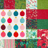 Winterly Retro Ornaments Quilt Kit 64”x64”