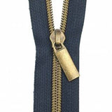 Zipper Tape Navy with Antique 3 Yards