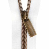 Zipper Tape White with Antique 3 Yards
