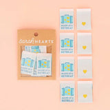 Sarah Hearts Woven Labels