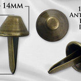 Purse Feet Metal 14mm