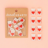 Sarah Hearts Woven Labels