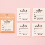 Sarah Hearts Woven Labels