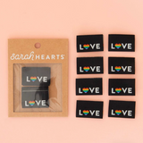 Sarah Hearts Woven Labels