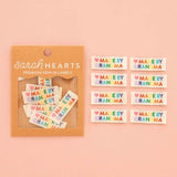 Sarah Hearts Woven Labels